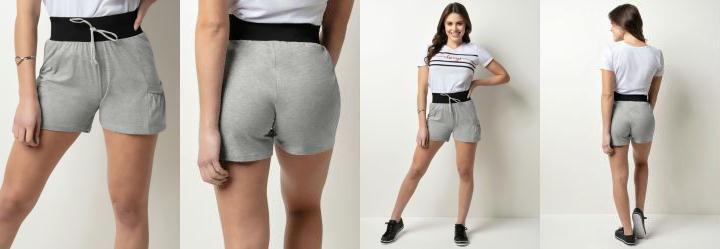 Short Cinza Feminino