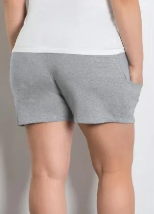 Moda Pop - Short Cinza Feminino - MODA POP