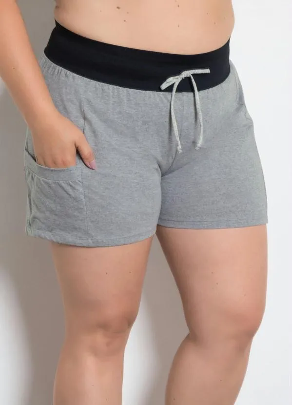 Moda Pop - Short Cinza Feminino 11