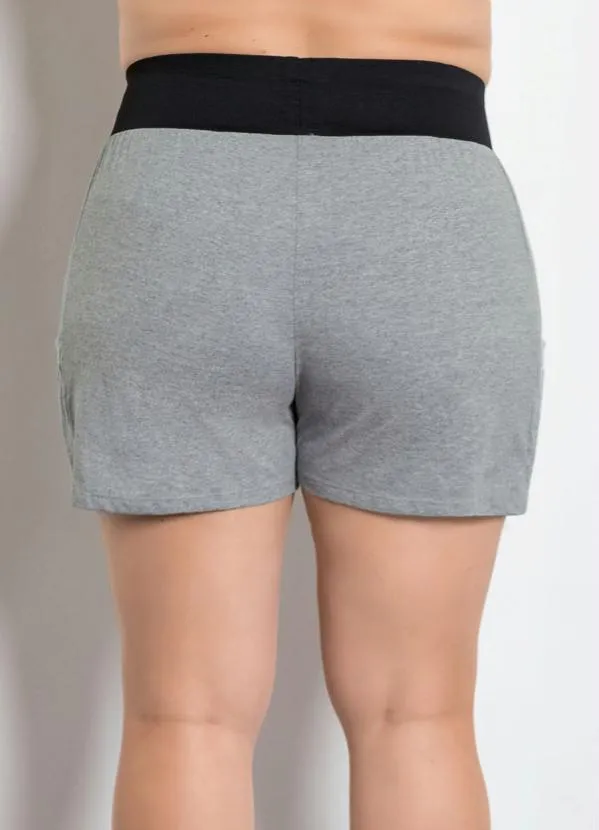 Moda Pop - Short Cinza Feminino 13