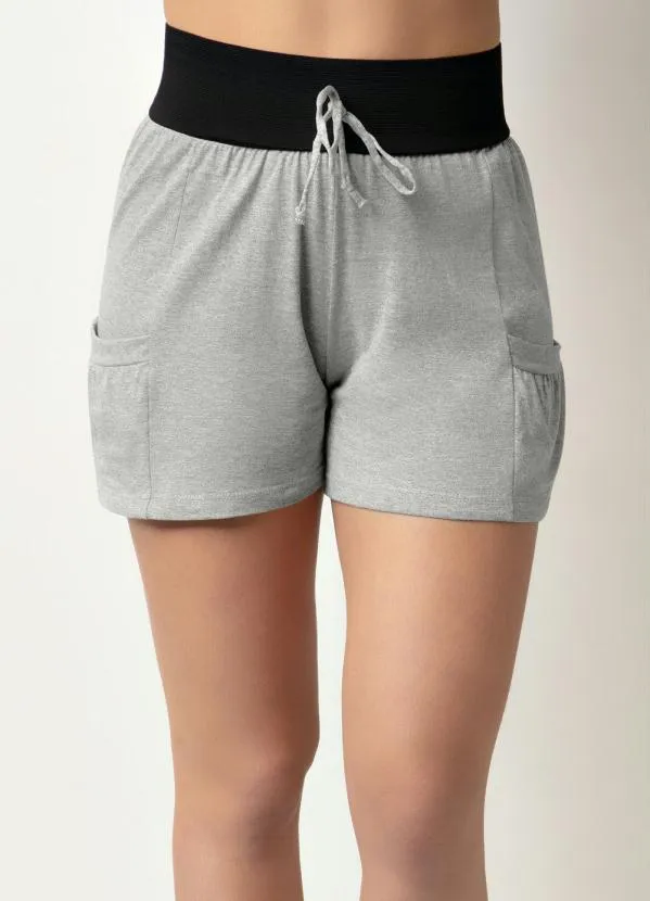 Moda Pop - Short Cinza Feminino 5