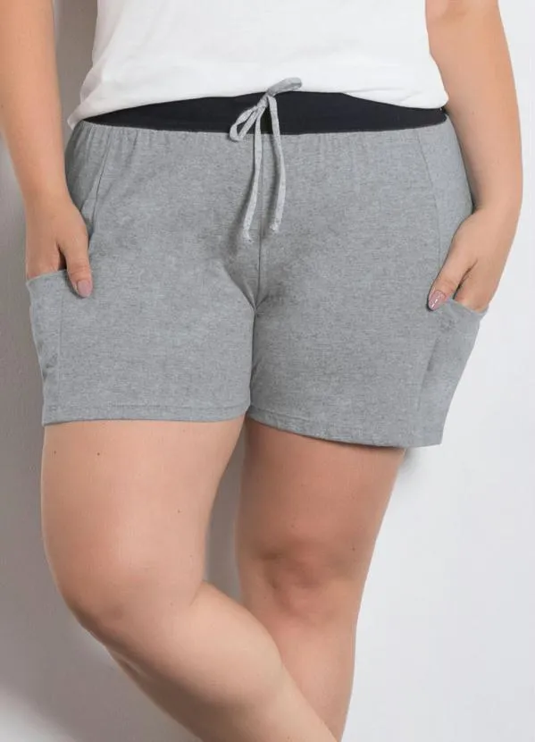 Moda Pop - Short Cinza Feminino 7