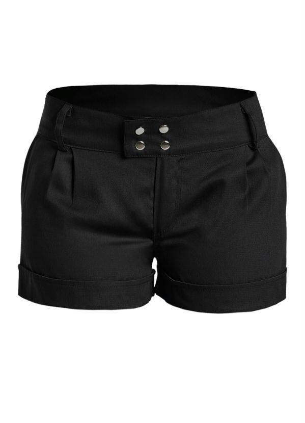Outlet - Short Preto em Sarja 12