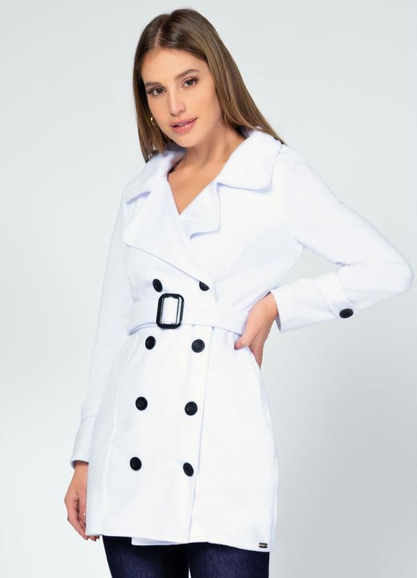 Quintess - Casaco Branco com Faixa e Botões 2