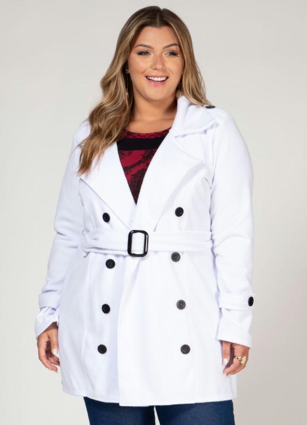 Quintess - Casaco Branco com Faixa e Botões 6