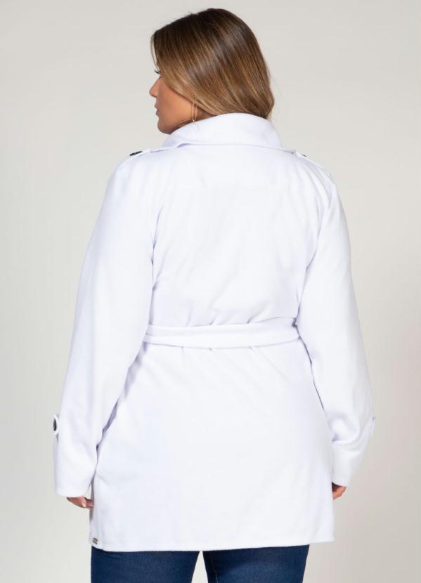 Quintess - Casaco Branco com Faixa e Botões 7