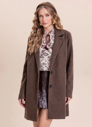 Angel - Casaco Longo Marrom - ANGEL