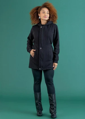 Soft Bonni - Parka Forrada Adulto Preto - SOFT BONNI