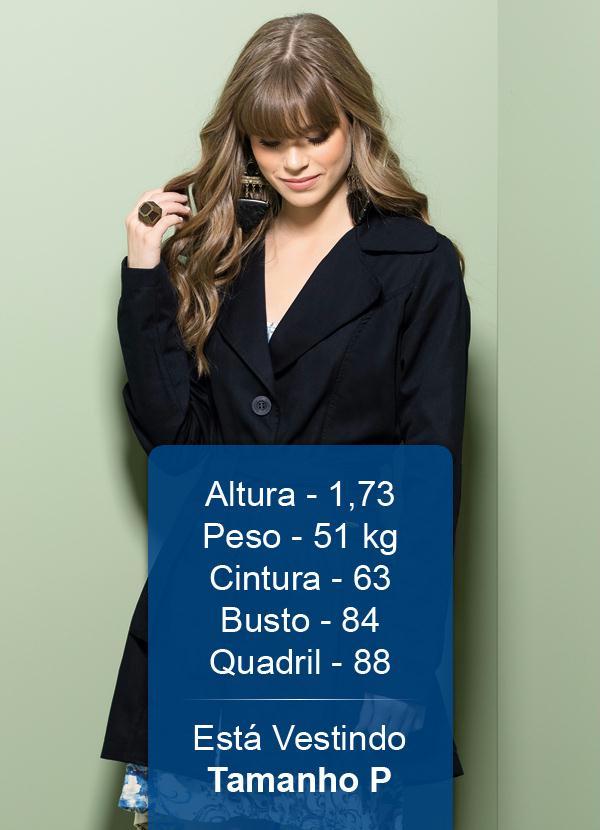 Quintess - Sobretudo Acinturado Preto com Bolsos 3