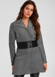 Sobretudo Alongado Cinza