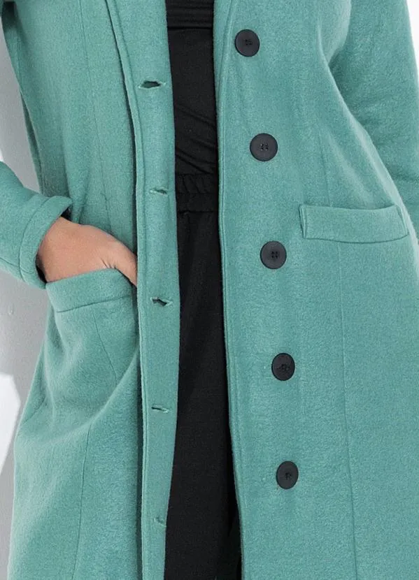 bonprix - Sobretudo Alongado com Botões Verde 3