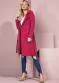 Quintess - Sobretudo Alongado Preto com Faixa e Botões - variação: Pink
