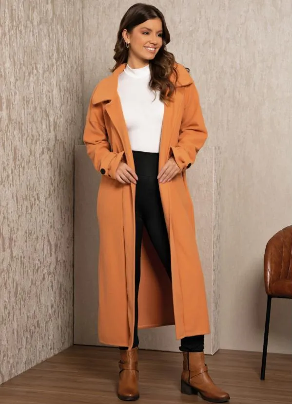 Quintess - Sobretudo Bege com Faixa com Fivela 4