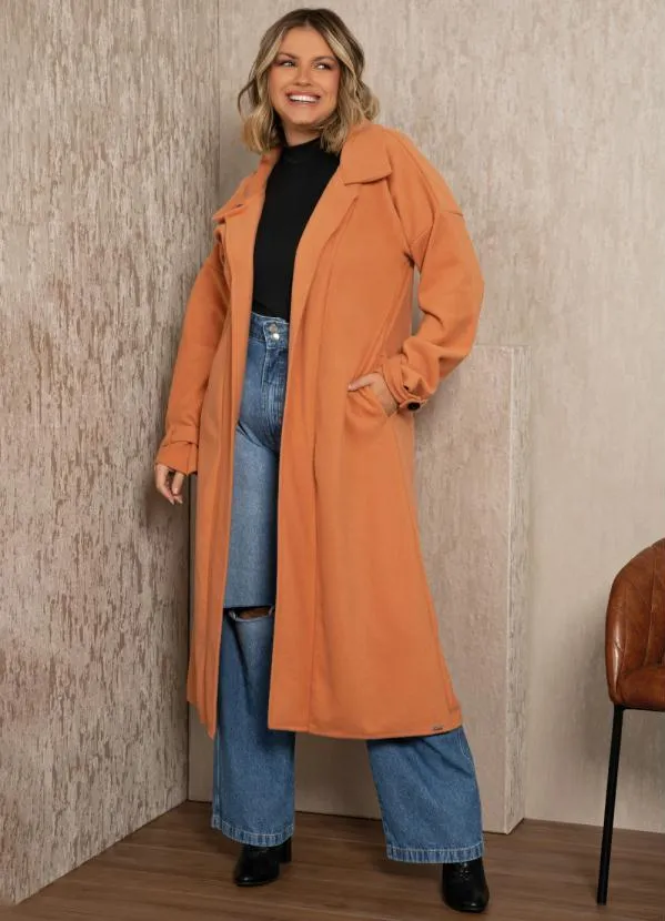 Quintess - Sobretudo Bege com Faixa com Fivela 5