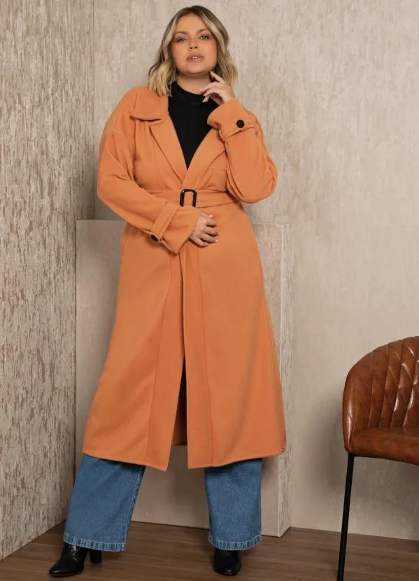 Quintess - Sobretudo Bege com Faixa com Fivela 7