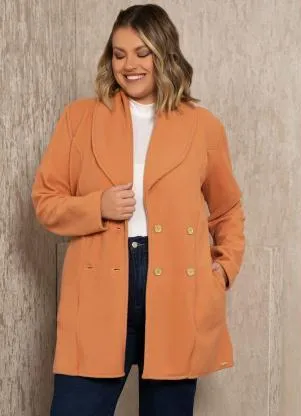 Quintess - Sobretudo Bege Gola Larga - QUINTESS