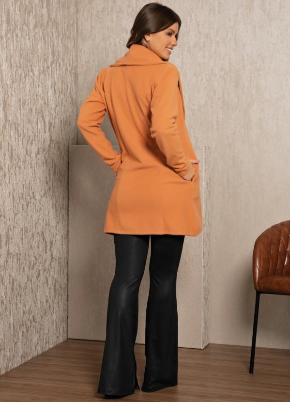 Quintess - Sobretudo Bege Gola Larga 4