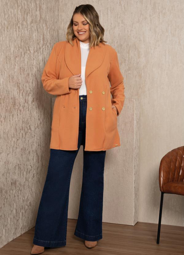 Quintess - Sobretudo Bege Gola Larga 7