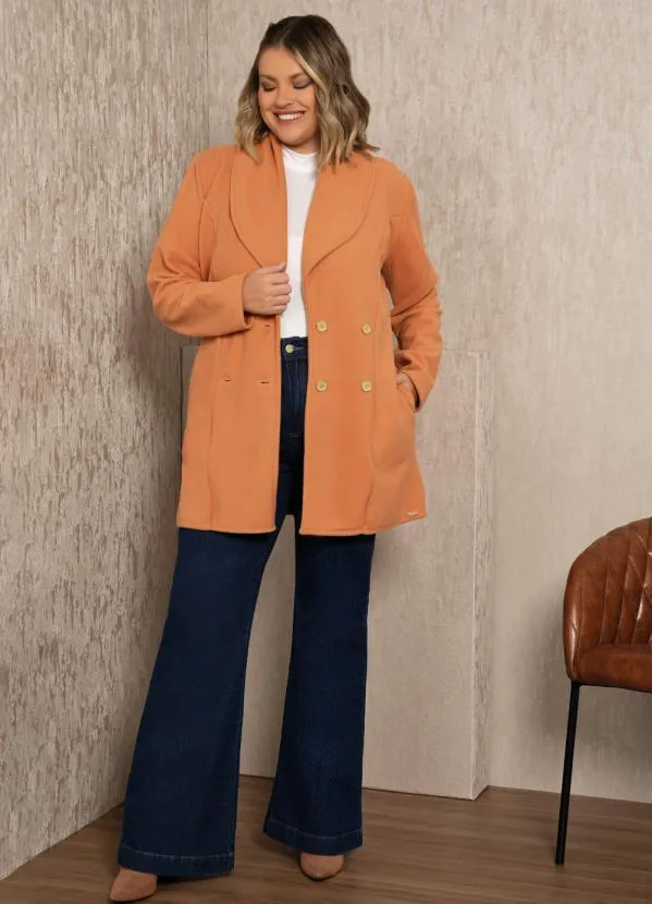 Quintess - Sobretudo Bege Gola Larga 2