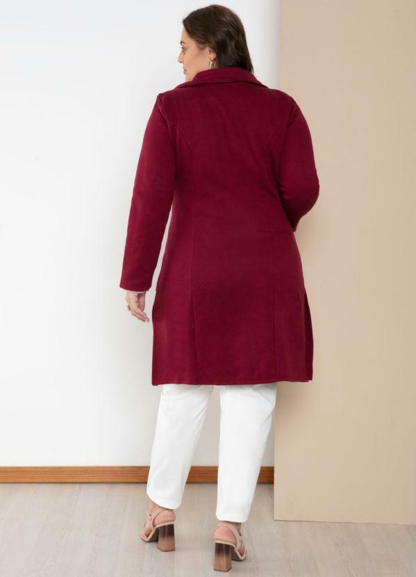 Quintess - Sobretudo Bordô com Fechamento Frontal 6