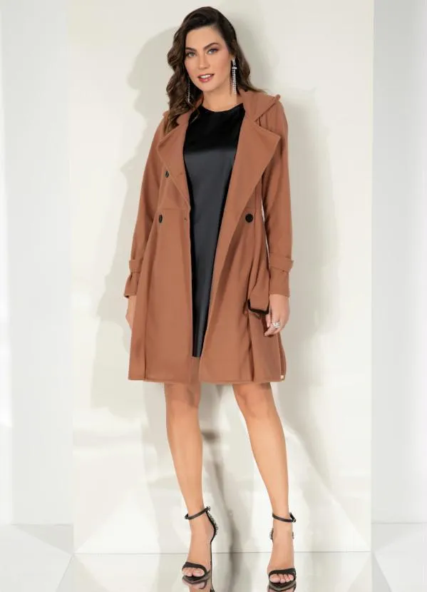 Quintess - Sobretudo Caramelo com Faixa 3