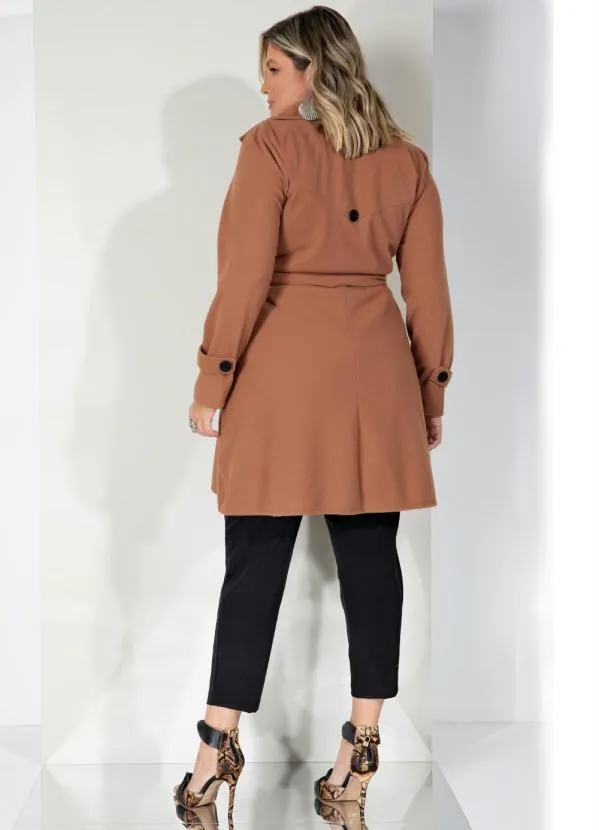 Quintess - Sobretudo Caramelo com Faixa 9