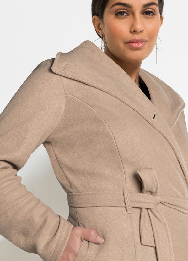 Outlet - Sobretudo com Amarração Caramelo 7