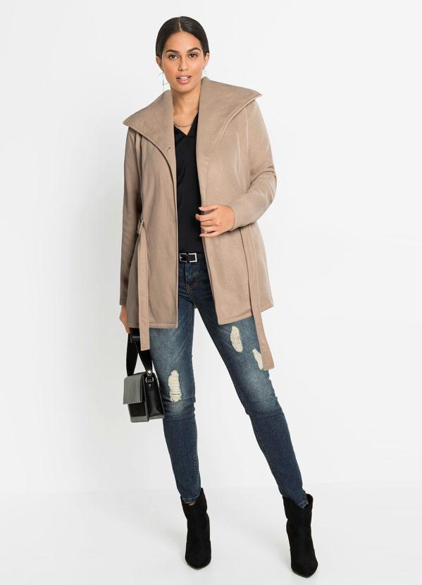 Outlet - Sobretudo com Amarração Caramelo 6