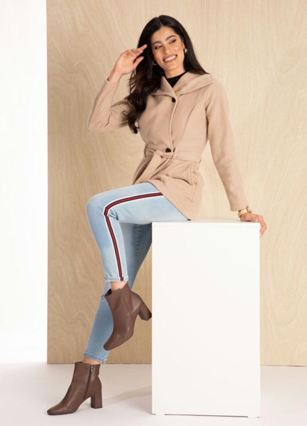 Outlet - Sobretudo com Amarração Caramelo 3