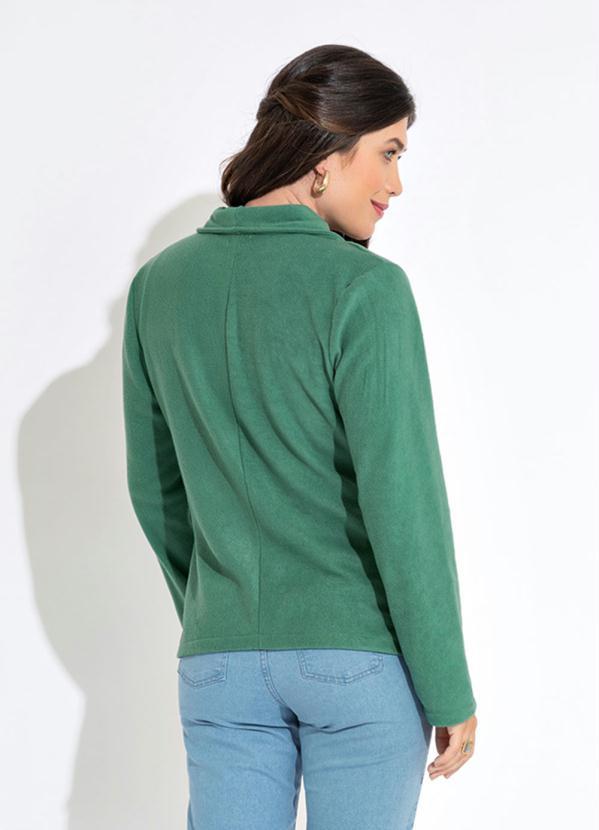 Queima Estoque - Sobretudo com Bolsos Verde 2