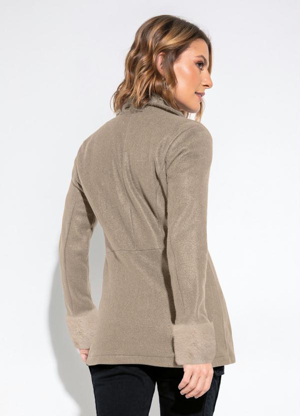 bonprix - Sobretudo com Manga Pelinho Bege 6