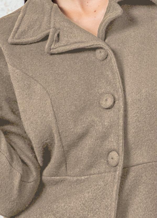 bonprix - Sobretudo com Manga Pelinho Bege 5