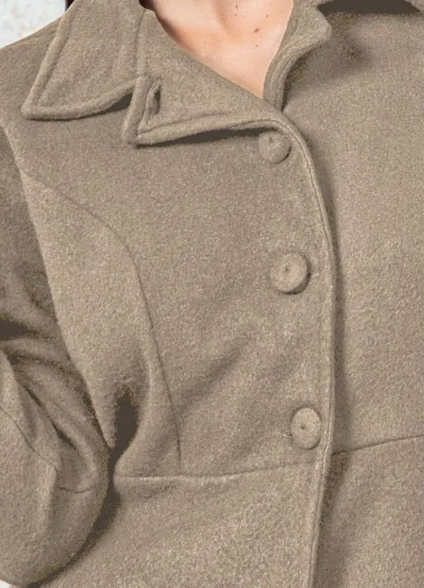 bonprix - Sobretudo com Manga Pelinho Bege 5