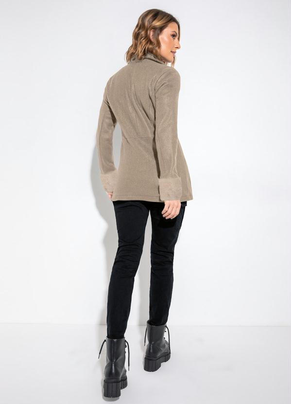 bonprix - Sobretudo com Manga Pelinho Bege 3