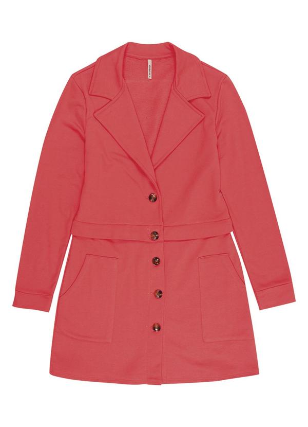 Habana - Sobretudo Feminino em Moletom Rosa