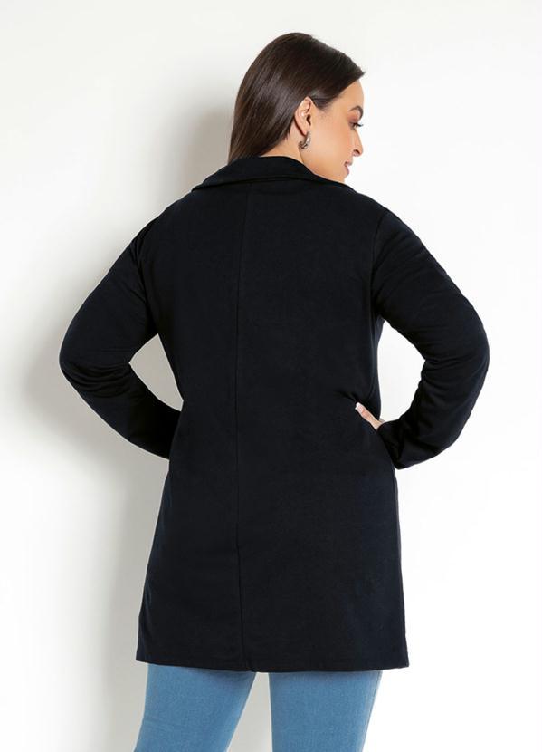 Moda Pop - Sobretudo Feminino Preto 5