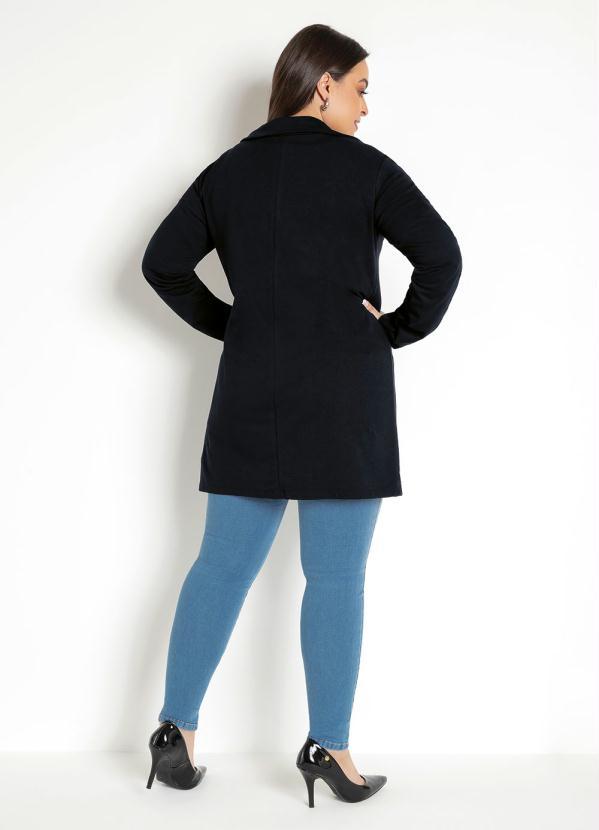 Moda Pop - Sobretudo Feminino Preto 3