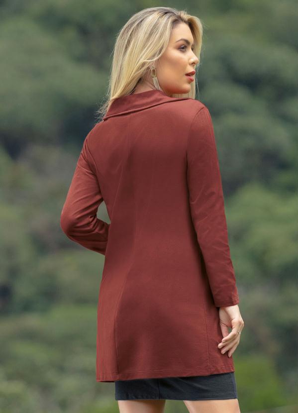 Outlet - Sobretudo Ferrugem com Botões Frontais 2