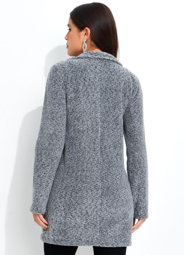 bonprix - Sobretudo Mescla Escuro em Malha Tweed 2