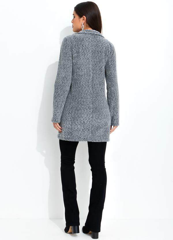 bonprix - Sobretudo Mescla Escuro em Malha Tweed 4