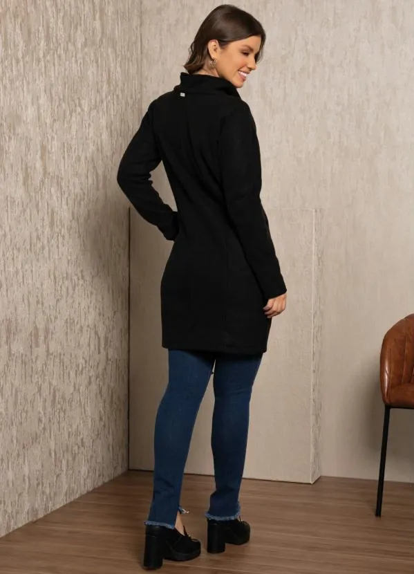 Quintess - Sobretudo PretoCom Bolsos 4