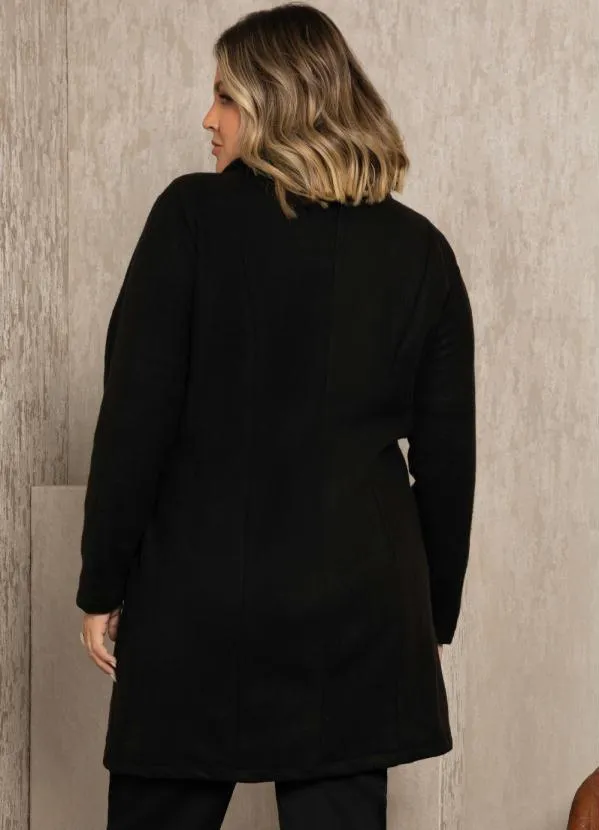 Quintess - Sobretudo PretoCom Bolsos 6