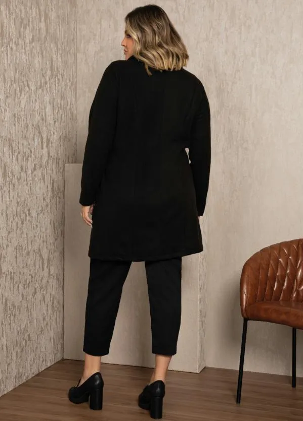 Quintess - Sobretudo PretoCom Bolsos 8