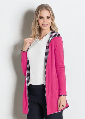 Moda Pop - Sobretudo Xadrez e Rosa - MODA POP