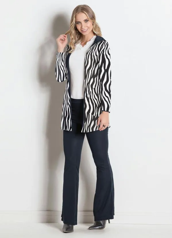 Moda Pop - Sobretudo Zebra e Preta 2