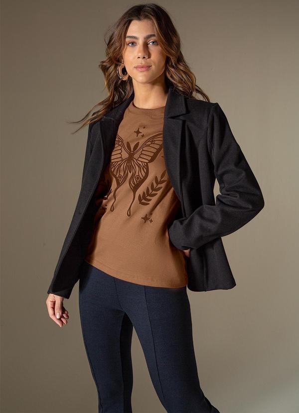 Use Modo - Baby Look Borboleta Marrom 2