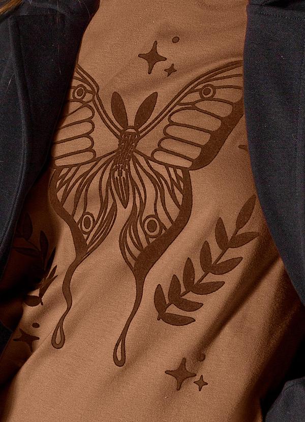 Use Modo - Baby Look Borboleta Marrom 3