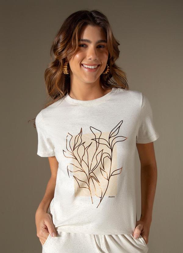 Use Modo - Baby Look Lirios Bege