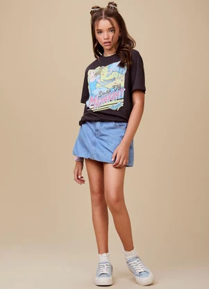 Authoria - Blusa Alongada com Strass da Cinderella Grafite - AUTHORIA