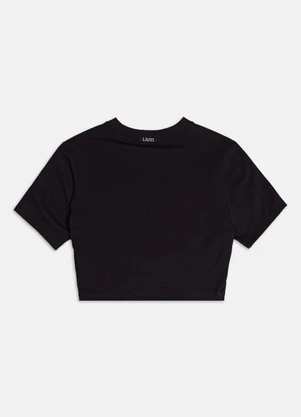 Authoria - Blusa Baby Tee com Ursinho em Strass  Preto - AUTHORIA